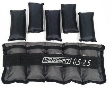 Утяжелители для ног и рук с металлом Metal наборные со сменным весом 0,5-2,5 кг EasyFit 2123984 фото