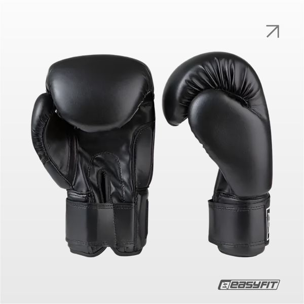 Боксерські рукавички Everlast 14 унцій (14 oz) чорні 2124695 фото