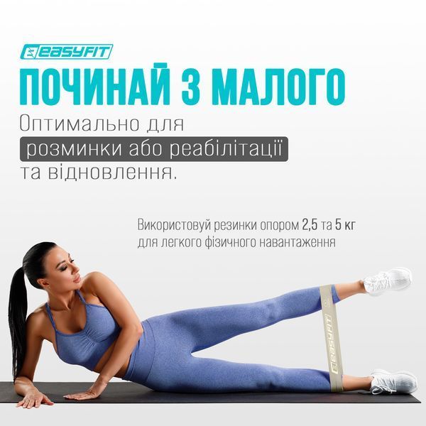 Резинки для фітнесу MonoBand набір 5 шт EasyFit 2124704 фото
