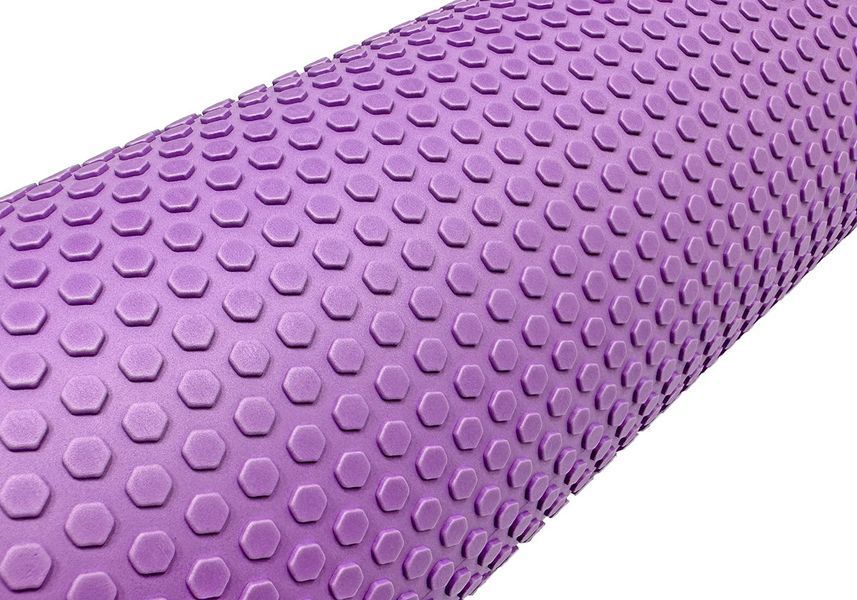 Масажний ролер Foam Roller 45 см Фіолетовий EasyFit 2124059 фото