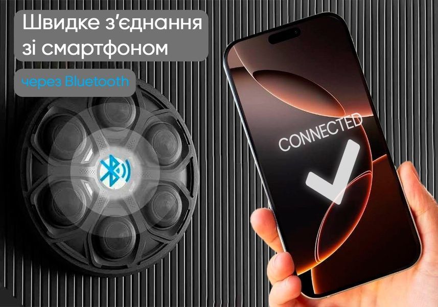 Настінний боксерський тренажер музична електронна мішень для боксу із перчатками EasyFit 2123917 фото