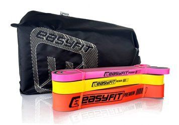 Набор двухслойных резинок для подтягиваний Premium 7-45 кг (3 шт) EasyFit 2123842 фото