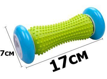 Массажный ролик для рук и ног 17х7 см салатовый EasyFit 2124105 фото