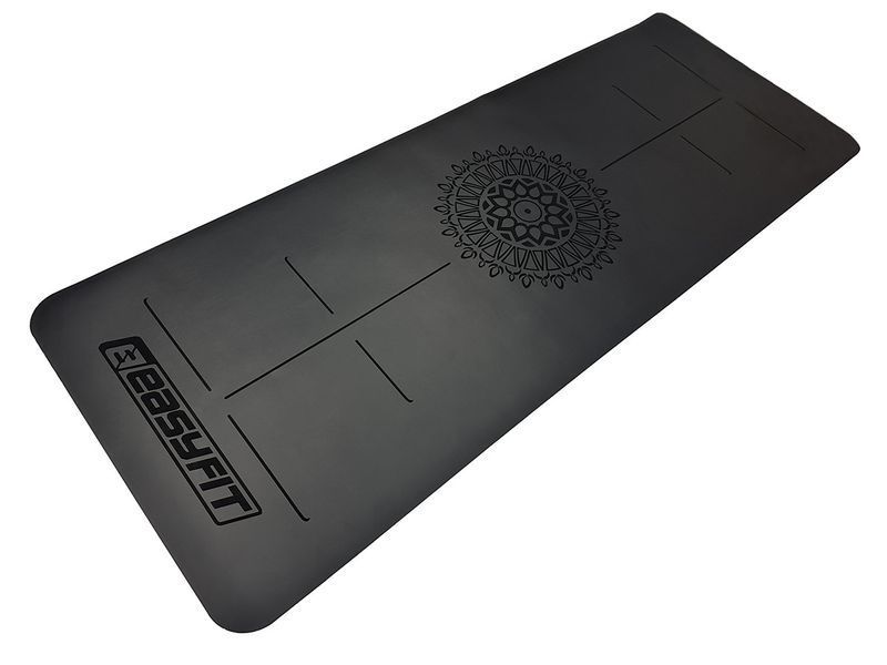 Килимок для йоги професійний Pro каучук 5 мм Чорний EasyFit 2124291 фото