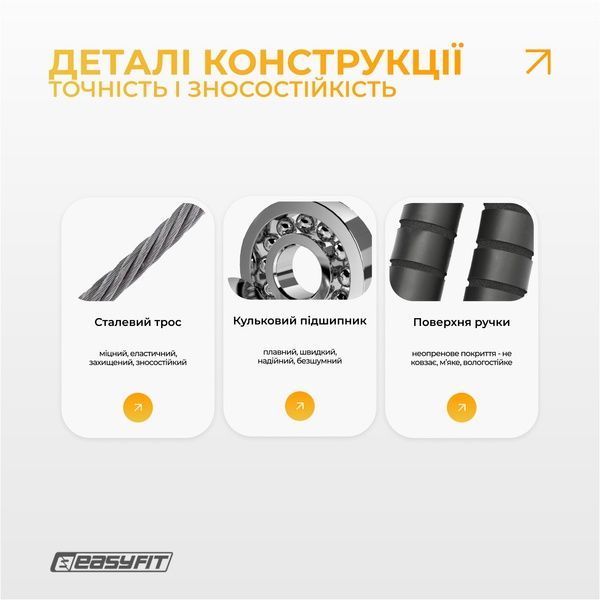 Скакалка з обважнювачем EasyFit EasyFit 2124708 фото