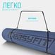 Килимок для йоги та фітнесу TPE+TC 6мм двошаровий синій-блакитний EasyFit 2124243 фото 6