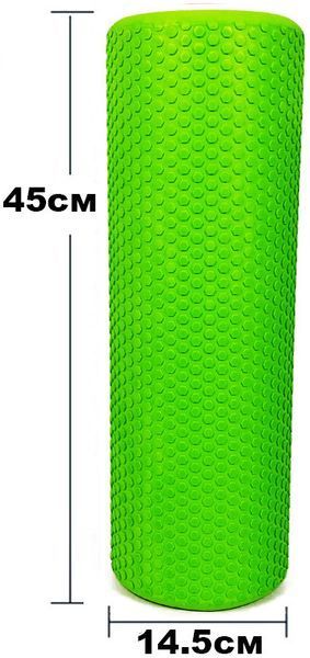 Массажный ролик Foam Roller 45 см Зеленый EasyFit 2124064 фото