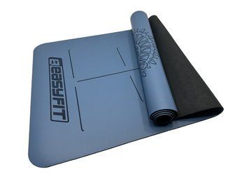 Килимок для йоги професійний Pro каучук 5 мм Синій EasyFit 2124293 фото