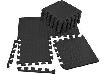 Татами мат 8 шт (30х30х1 см) ласточкин хвост черный EasyFit 2124328 фото