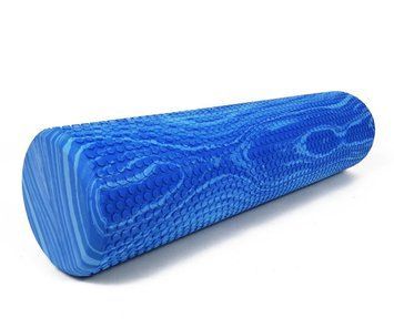 Массажный ролик Foam Roller 45 см двухцветный Синий-голубой EasyFit 2124065 фото