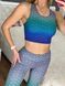 Топ женский для спорта и фитнеса подтягивающий микродайвинг принт разноцветный узор 1817343 фото 7