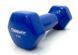 Гантель для фитнеса 1.5 кг с виниловым покрытием синяя EasyFit 2123723 фото 1