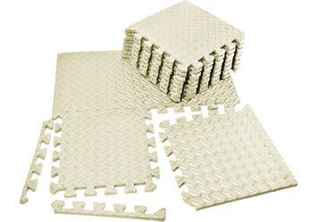Татами мат 8 шт (30х30х1 см) ласточкин хвост белый EasyFit 2124330 фото