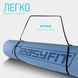Коврик для йоги и фитнеса TPE+TC 6 мм двухслойный голубой-синий EasyFit 2124306 фото 6