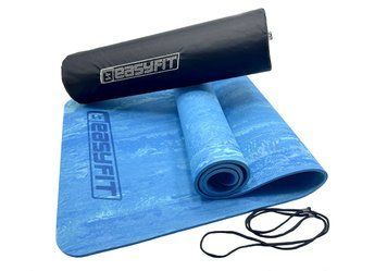 Коврик для йоги и фитнеса PER Premium Mat 8 мм синий + Чехол EasyFit 2124307 фото
