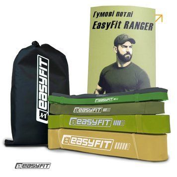 Резиновые петли Ranger 1 - 65 кг (набор 5 шт) EasyFit 2124712 фото