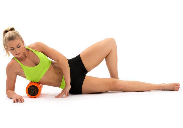 Масажний ролик Solid Roller v.1.1s 33 см помаранчевий EasyFit 2124143 фото