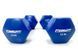 Гантель для фитнеса 5.0 кг с виниловым покрытием синяя EasyFit 2123726 фото 2