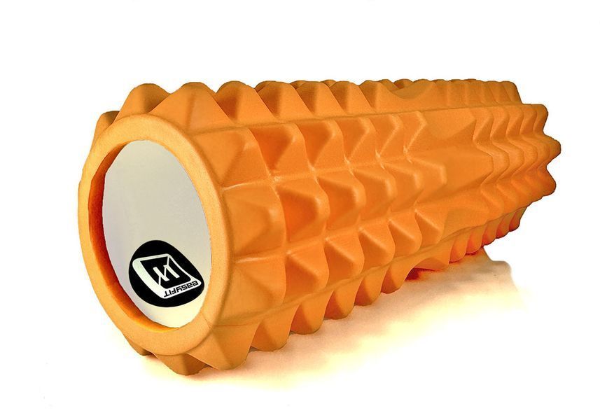 Массажный ролик Grid Roller 33 см v.1.2 Оранжевый EasyFit 2124130 фото