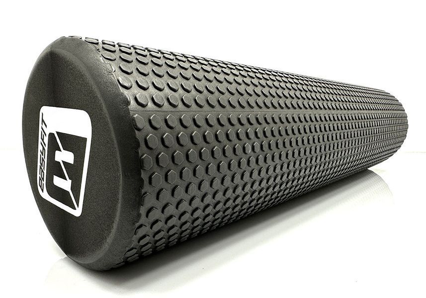 Масажний ролик Foam Roller 60 см Чорний EasyFit 2124068 фото