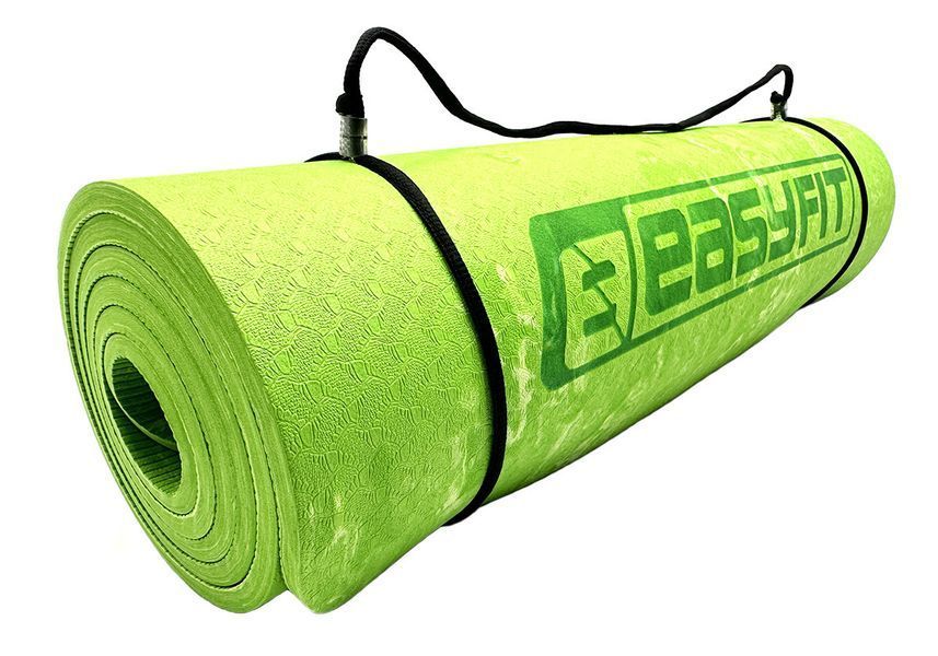 Килимок для йоги та фітнеса PER Premium Mat 8 мм + Чохол салатовий EasyFit 2124308 фото