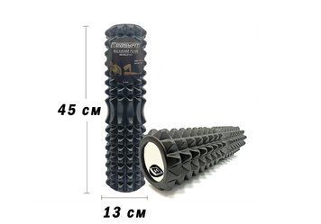 Массажный ролик Grid Roller 45 см v.2.2 Черный EasyFit 2124051 фото