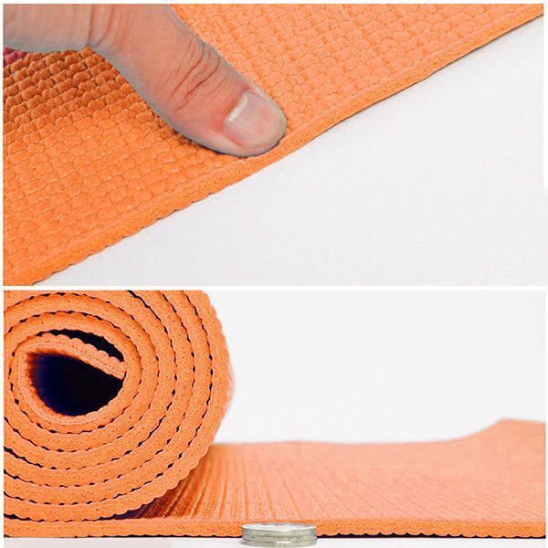 Килимок для йоги та фітнесу ПВХ (PVC) Помаранчевий EasyFit 2124269 фото