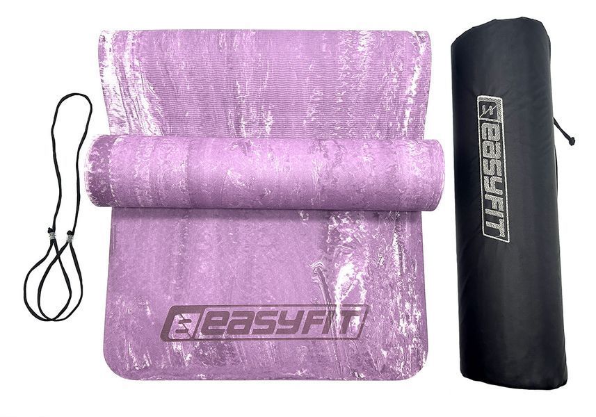Килимок для йоги та фітнеса PER Premium Mat 8 мм + Чохол фіолетовий EasyFit 2124309 фото