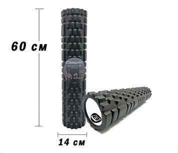 Масажний ролер Grid Roller 60 см v.3.1 чорний EasyFit 2124114 фото