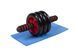 Ролик для пресу з килимком Червоний (3 колеса) EasyFit 2124540 фото 1