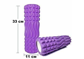 Масажний ролик Wavyspines 33 см Фіолетовий EasyFit 2124166 фото