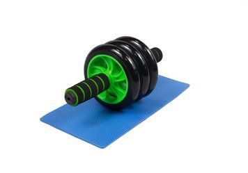 Ролик для пресса с ковриком Зеленый (3 колеса) EasyFit 2124541 фото