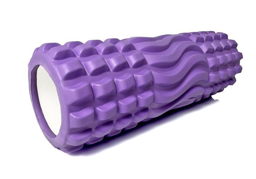 Массажный ролик Wavyspines 33 см Фиолетовый EasyFit 2124166 фото