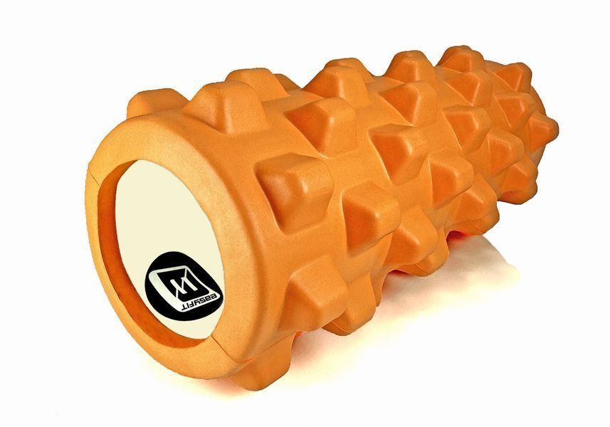 Массажный ролик Grid Roller PRO 33 см Оранжевый EasyFit 2124087 фото