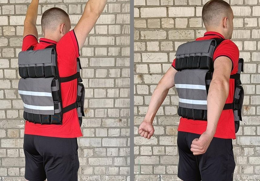 Жилет утяжелитель Armor 18 кг наборной с шагом 0,5 кг EasyFit 2123996 фото