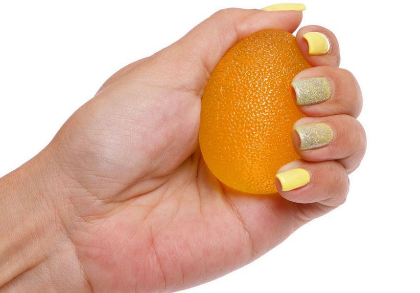 Еспандер кистьовий Hand Boost (силіконове яйце) оранжевий EasyFit 2123857 фото