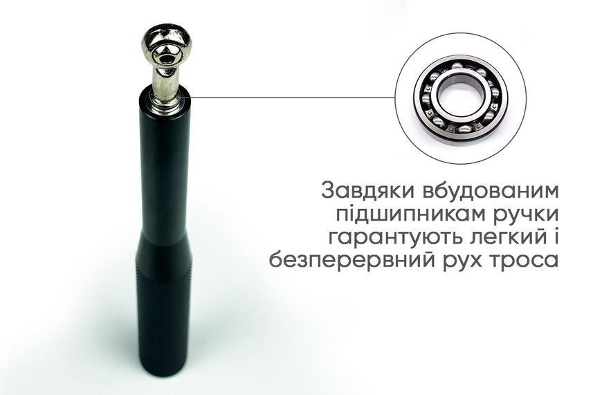 Скоростная скакалка Aluminium со стальным тросом и алюминиевыми ручками черная EasyFit 2123939 фото