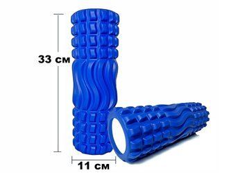 Масажний ролик Wavyspines 33 см Синій EasyFit 2124168 фото