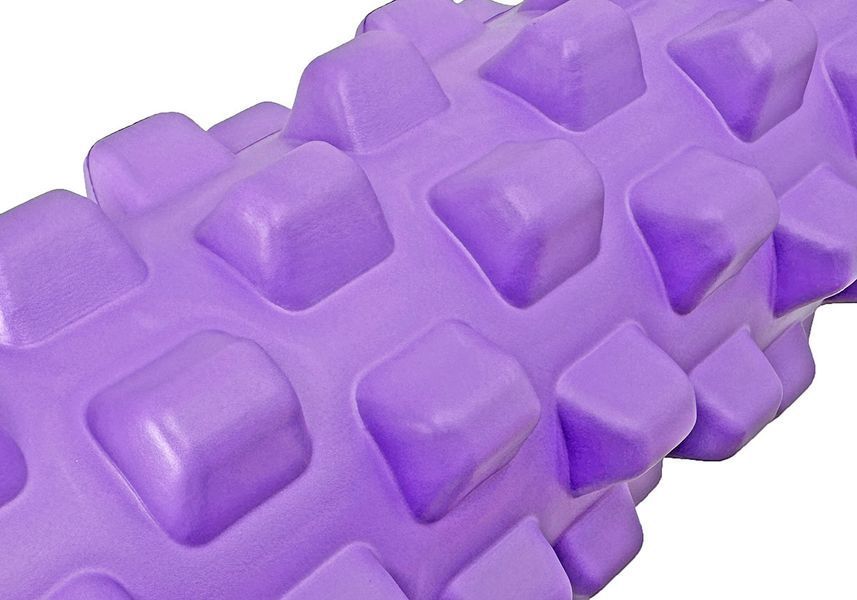 Масажний ролик Grid Roller PRO 33 см Фіолетовий EasyFit 2124088 фото