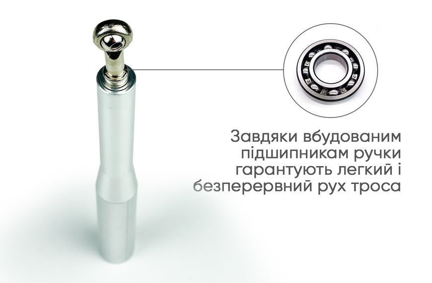 Швидкісна скакалка Aluminium зі сталевим тросом та алюмінієвими ручками сіра EasyFit 2123940 фото