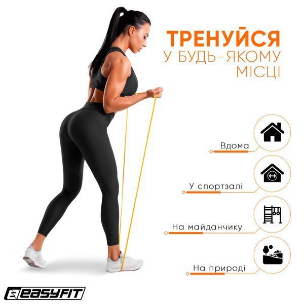 Резиновая петля 1-6 кг Желтая EasyFit 2123768 фото