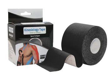 Кинезиологический тейп Kinesio черный EasyFit 2124663 фото