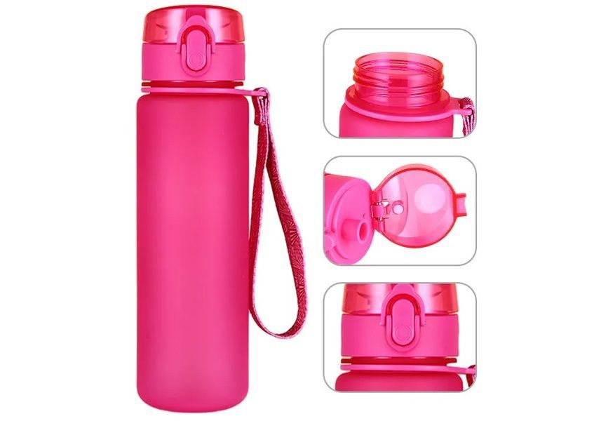 Бутылка для воды AquaFlow 600 мл (розовая) EasyFit 2124581 фото