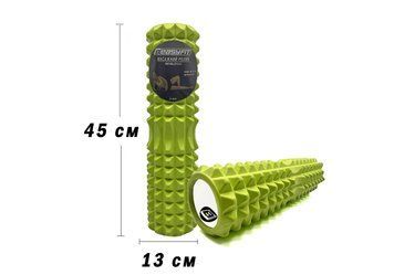 Массажный ролик Grid Roller 45 см v.2.2 Салатовый EasyFit 2124052 фото
