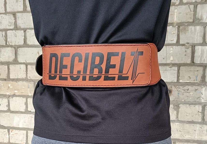 Пояс атлетический DeciBelt (кожа) коричневый XS EasyFit 2124516 фото