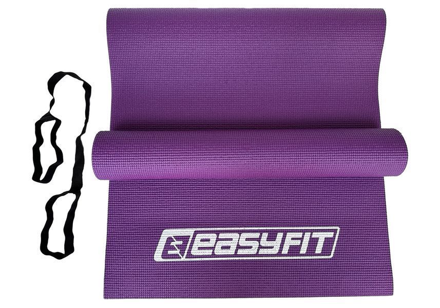 Килимок для йоги та фітнесу ПВХ (PVC) Фіолетовий EasyFit 2124270 фото