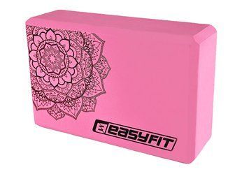 Блок для йоги EVA с рисунком розовый EasyFit 2124402 фото