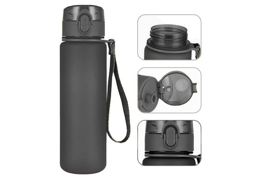 Бутылка для воды AquaFlow 800 мл (черная) EasyFit 2124582 фото
