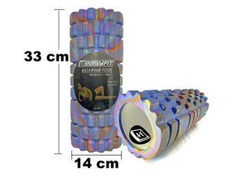 Массажный ролик Grid Roller 33 см v.1.1 Multi Синий EasyFit 2124030 фото
