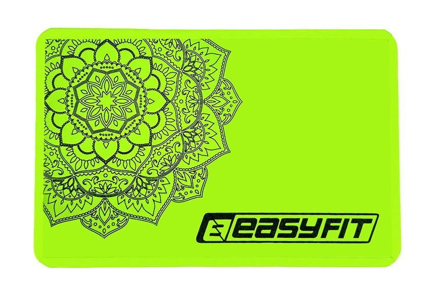 Блок для йоги EVA з малюнком салатовий EasyFit 2124403 фото
